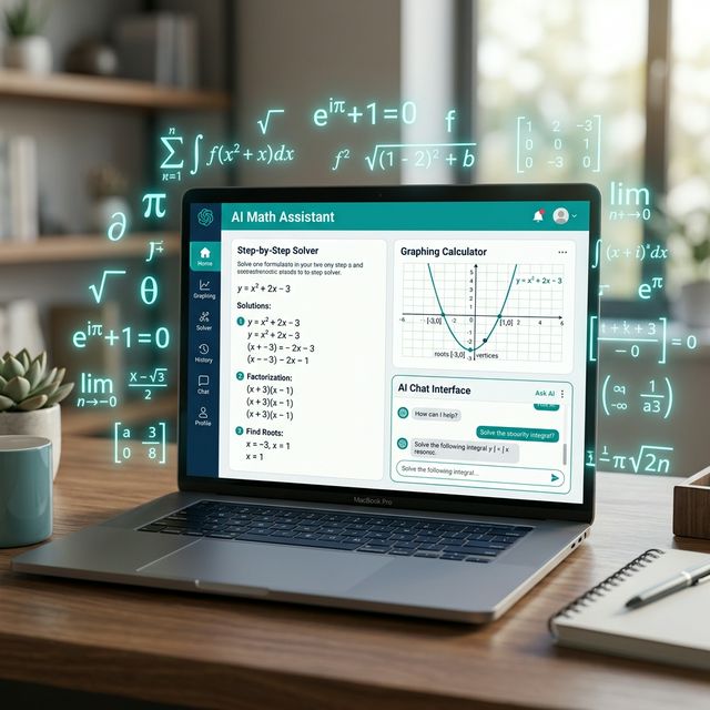 Calculory AI all-in-one STEM companion dashboard showing integrated graphing calculator, step-by-step equation solver, and AI chat interface